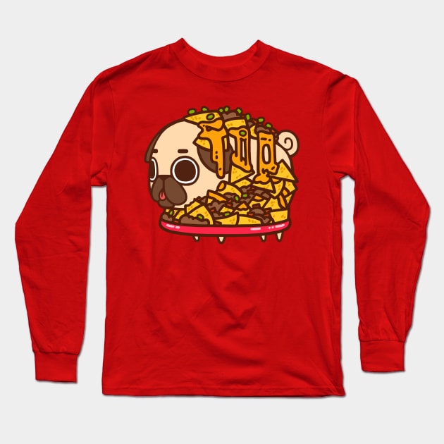 Nachos Puglie Long Sleeve T-Shirt by Puglie Pug 